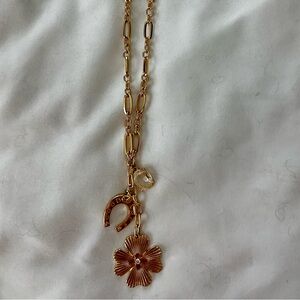 Gold Charm Necklace 18”